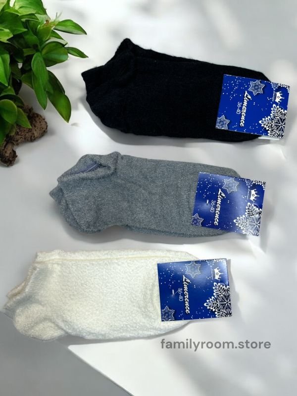 Шкарпетки зимові «Limerence»|•Плюш-Травка • Короткі •| Розмір: 36-40