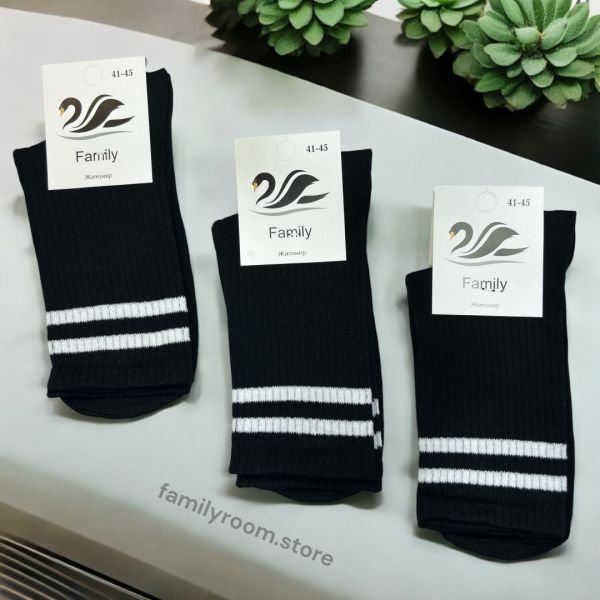 Шкарпетки демісезонні "Limerence" |• Теніс • Білі смужки • | Розмір: 41-45