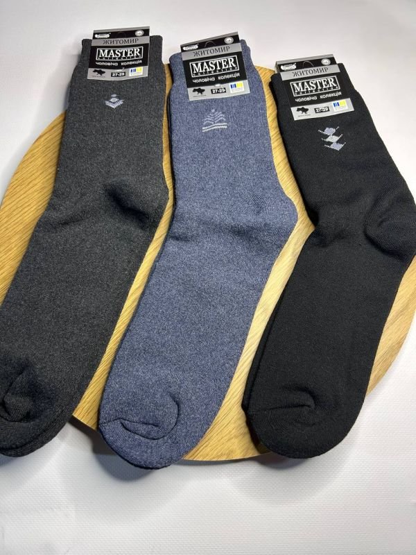 Зимові шкарпетки Житомир «Master» | Чоловічі махрові •  Розмір: 25-27,27-29