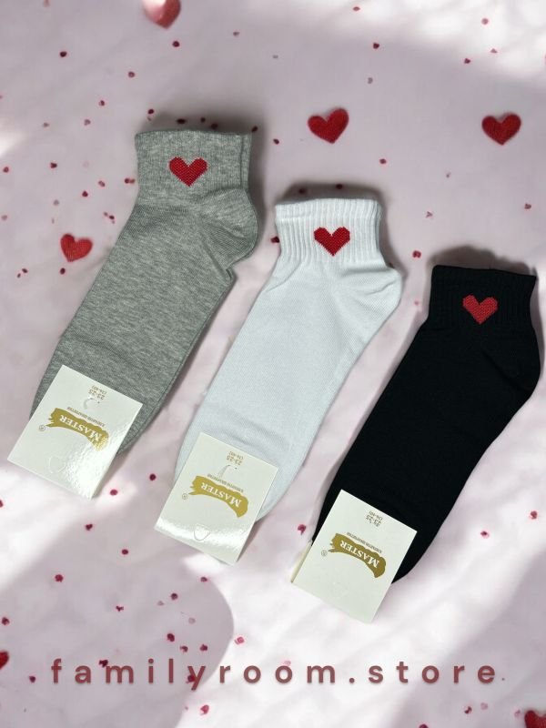 Шкарпетки демісезонні Житомир "Master” |• Червоне серце • | Розмір: 23-25