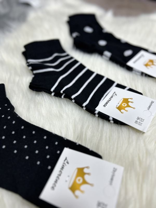 Шкарпетки демісезонні "Limerence”, •Білі візерунки•, Розмір 36-40