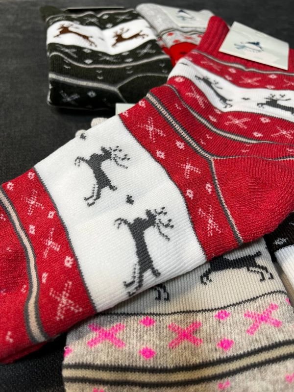 Зимові шкарпетки "NiceSocks" олені (високі, махра, р. 36-40)  