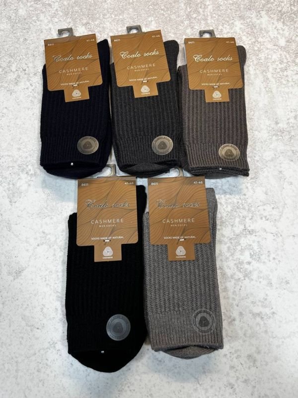 Зимові кашемірові шкарпетки "Coalo Socks"|В'язаний рубчик • Розмір: 41-46