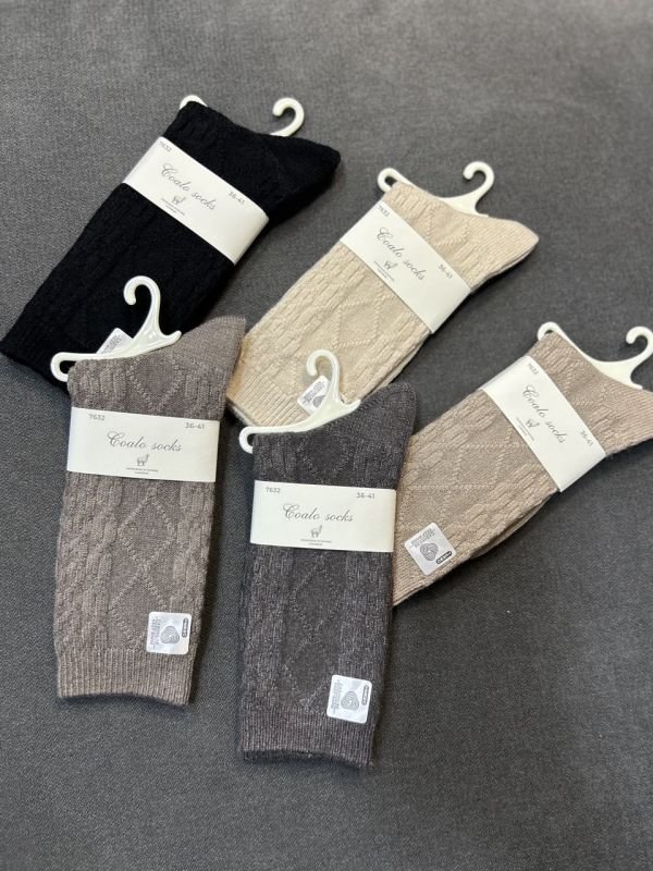 Шкарпетки зимові "Coalo Socks" І Кашемір /термо І В'язаний рельєфний візерунок - Розмір: 36-41