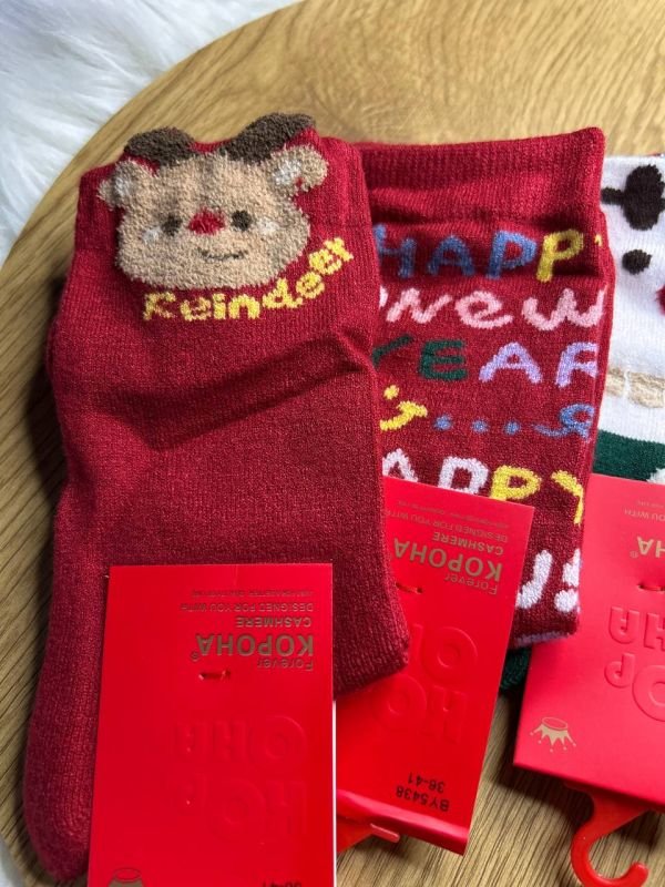 Новорічні термо/кашемірові шкарпетки "Корона" | Жіночі • | Розмір: 36-41