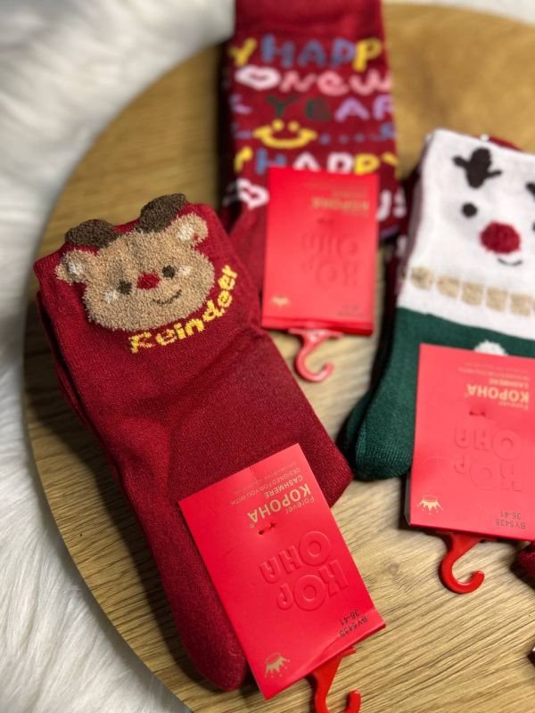 Новорічні термо/кашемірові шкарпетки "Корона" | Жіночі • | Розмір: 36-41