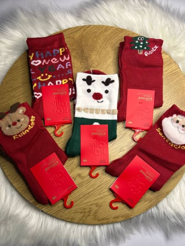 Новорічні термо/кашемірові шкарпетки "Корона" | Жіночі • | Розмір: 36-41