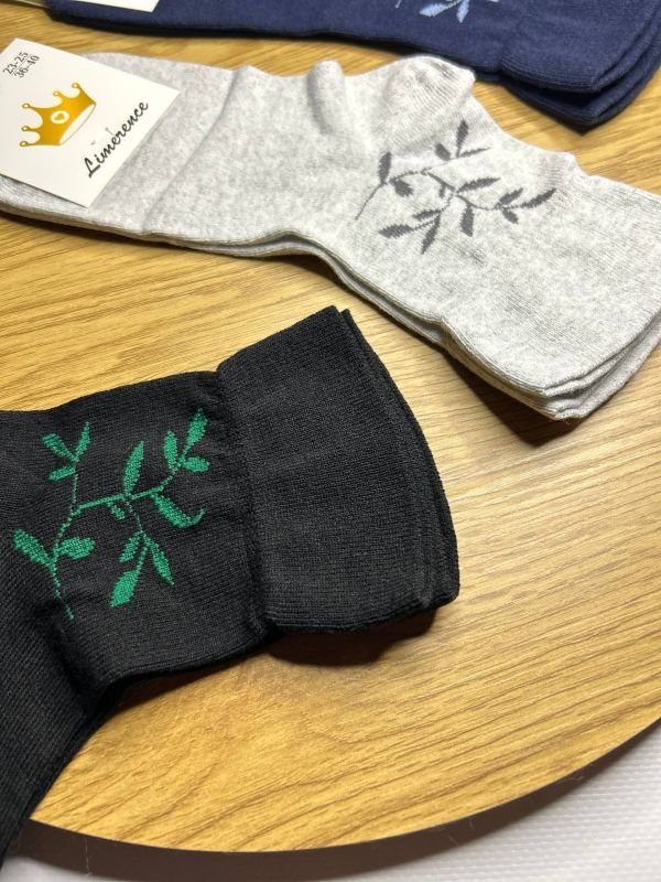 Медичні демісезонні шкарпетки "Limerence" | • Жіночі з малюнком гілки• "Без резинки" | Розмір: 36-40