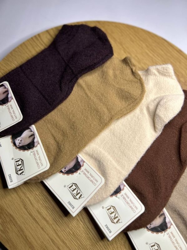 Зимові норкові шкарпетки "AKFU" | Кавовий мікс • Розмір: 36-41