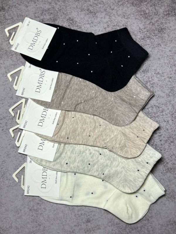 Шкарпетки демісезонні "DMDBS" |• В горошок • Короткі•|Розмір: 36-41