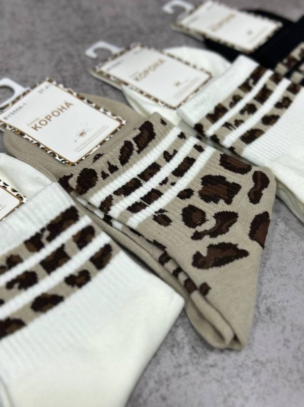 Шкарпетки демісезонні "Корона" | • Леопардові смужки | Розмір: 37-41