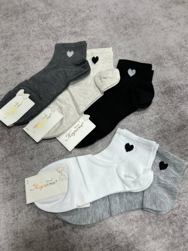 Шкарпетки демісезонні "Корона" | • Сердечко на резинці | Розмір: 37-42