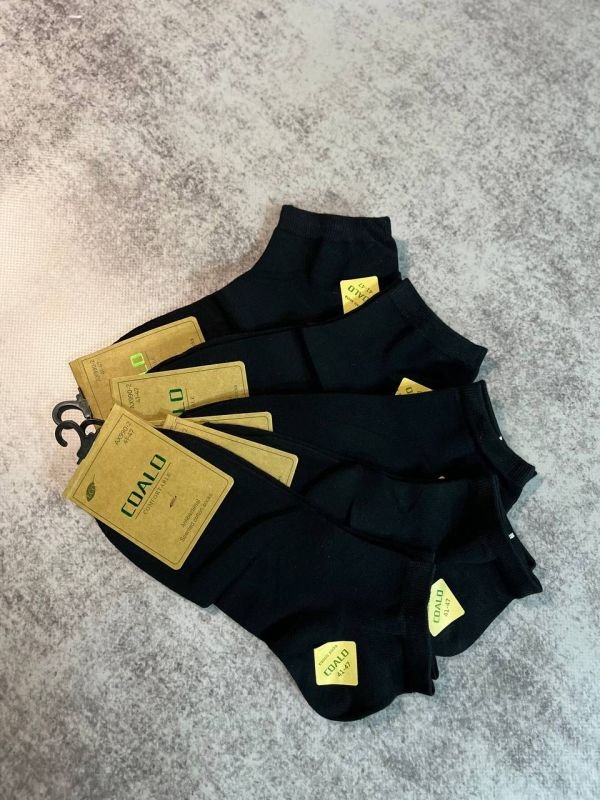 Шкарпетки демісезонні "COALO" |• Парфумовані • Базові чорні • Короткі |Розмір: 41-47