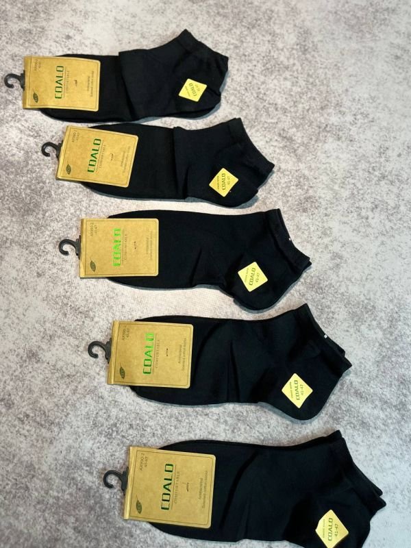 Шкарпетки демісезонні "COALO" |• Парфумовані • Базові чорні • Короткі |Розмір: 41-47