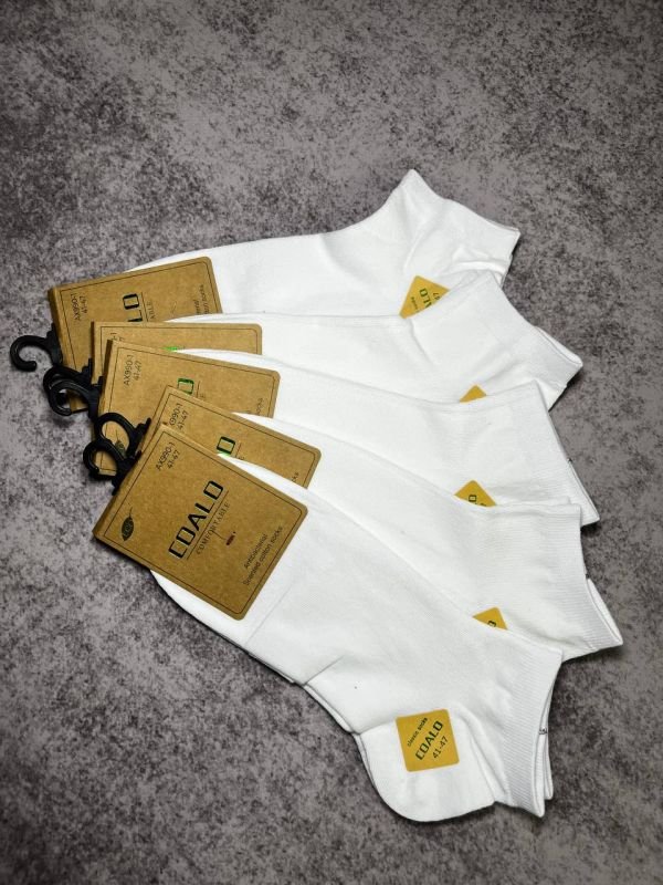 Шкарпетки демісезонні "COALO" |• Парфумовані • Базові білі • Короткі |Розмір: 41-47