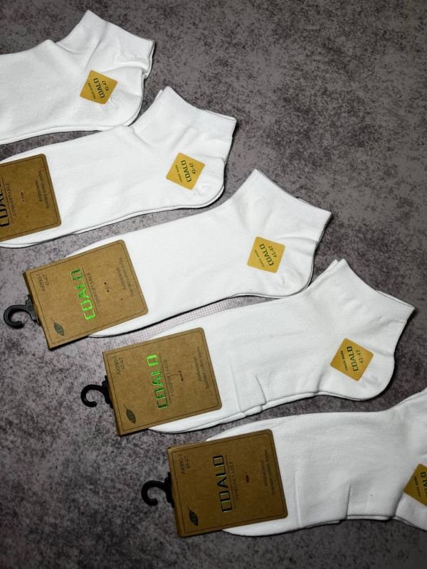 Шкарпетки демісезонні "COALO" |• Парфумовані • Базові білі • Короткі |Розмір: 41-47