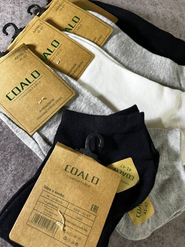 Шкарпетки демісезонні "COALO" |• Парфумовані • Короткі |Розмір: 41-47