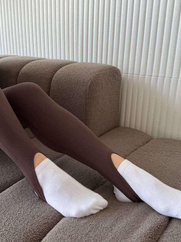 Лосини зі штрипкою через п'яту| Шоколадні| Рубчик | S/M