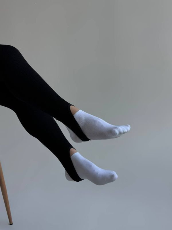 Лосини зі штрипкою через п'яту| Чорні| Рубчик | S/M