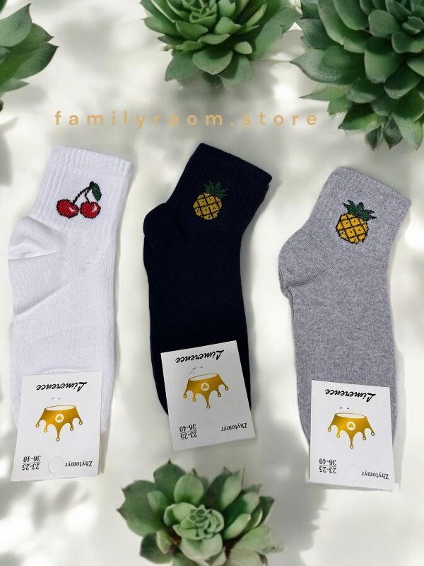 Шкарпетки демісезонні "Limerence”,  •Фрукти•, р 36-40