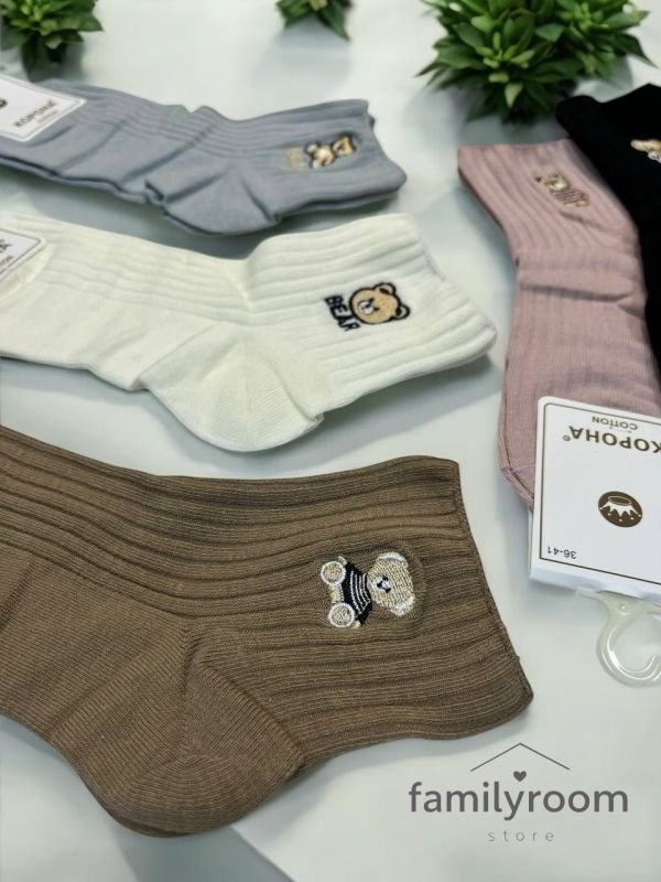 Шкарпетки демісезонні «Корона» | •Вишиті Ведмедики• | Розмір: 36-41