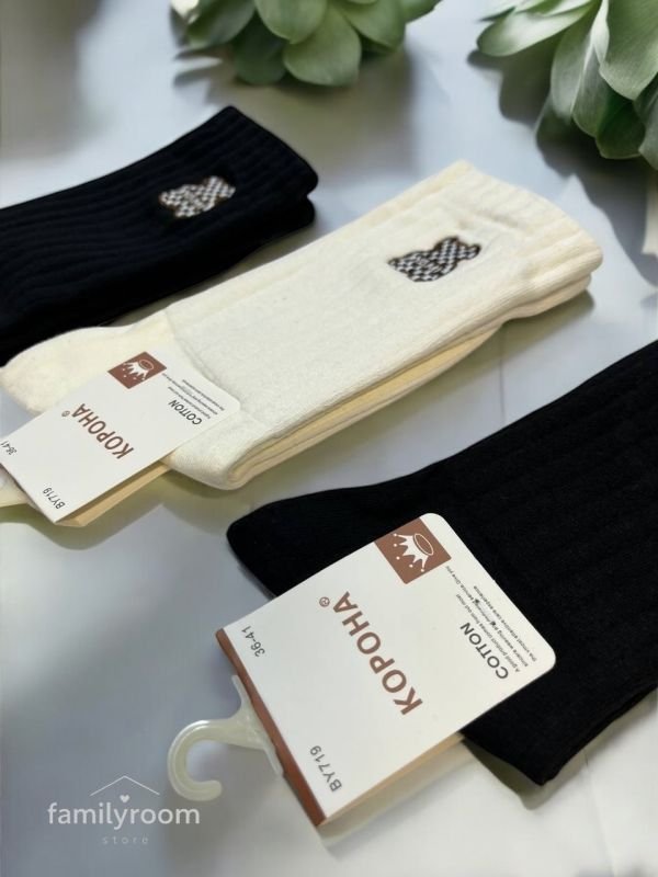 Шкарпетки демісезонні «Корона» | • Ведмедик• Високі •| Розмір: 36-41