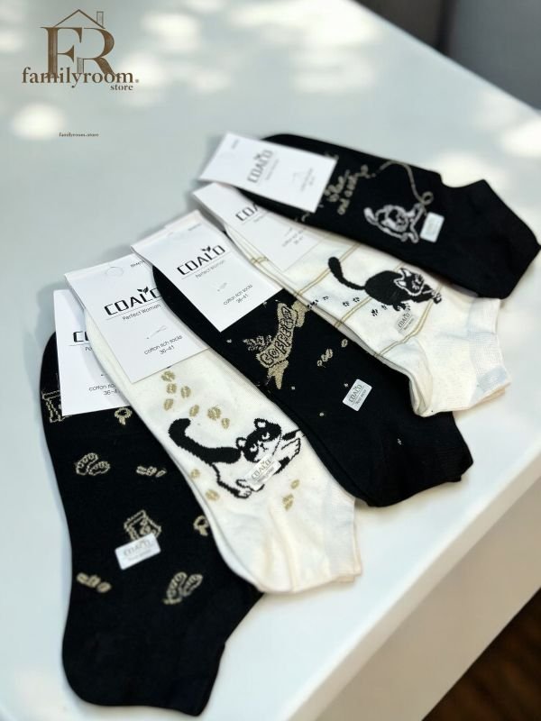 Шкарпетки демісезонні "COALO" |• Котики• Короткі•|Розмір: 36-41 | Арт. 671