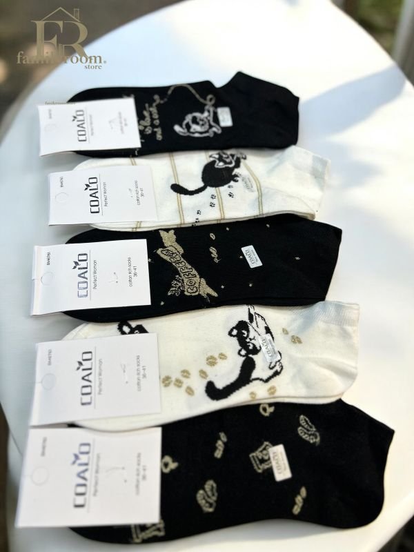 Шкарпетки демісезонні "COALO" |• Котики• Короткі•|Розмір: 36-41 | Арт. 671