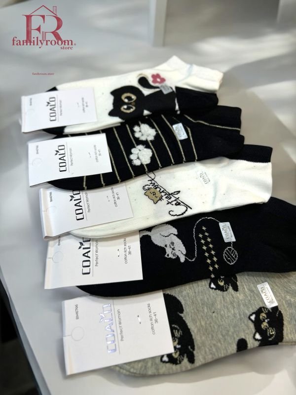 Шкарпетки демісезонні "COALO" |• Котики• Короткі•|Розмір: 36-41 | Арт. 672