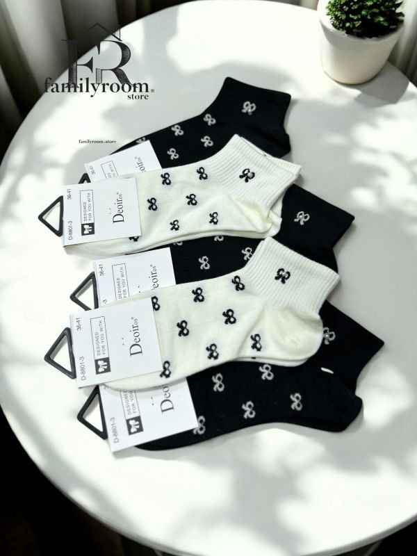 Шкарпетки демісезонні | • Бантик з перлинкою •Короткі•| Розмір: 36-41 — Арт. 730