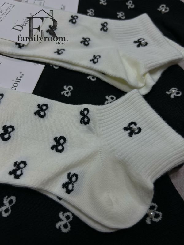 Шкарпетки демісезонні | • Бантик з перлинкою •Короткі•| Розмір: 36-41 — Арт. 730