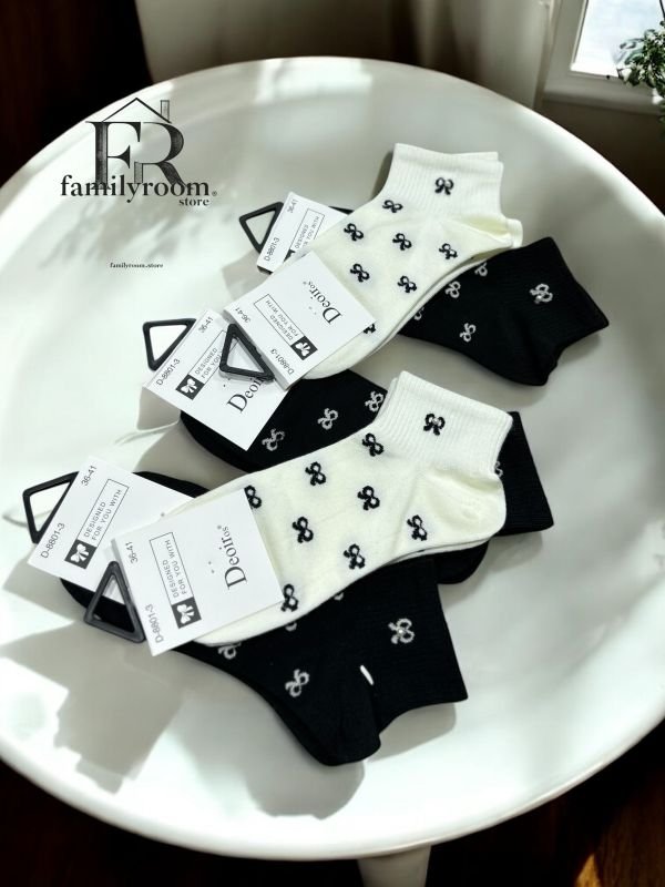 Шкарпетки демісезонні | • Бантик з перлинкою •Короткі•| Розмір: 36-41 — Арт. 730