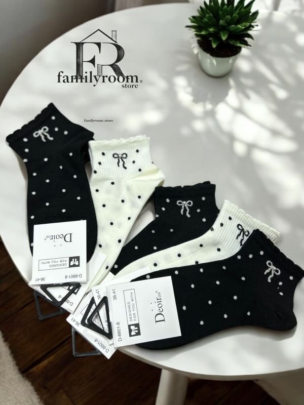 Шкарпетки демісезонні | • Бантик з перлинкою •Короткі•| Розмір: 36-41 — Арт. 729