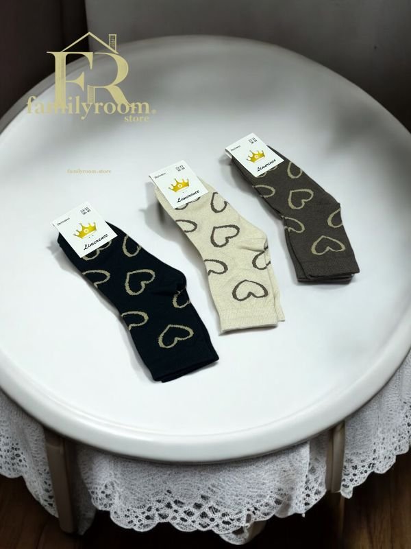 Шкарпетки демісезонні "Limerence" | • Серця • Високі • | Розмір: 36-40 