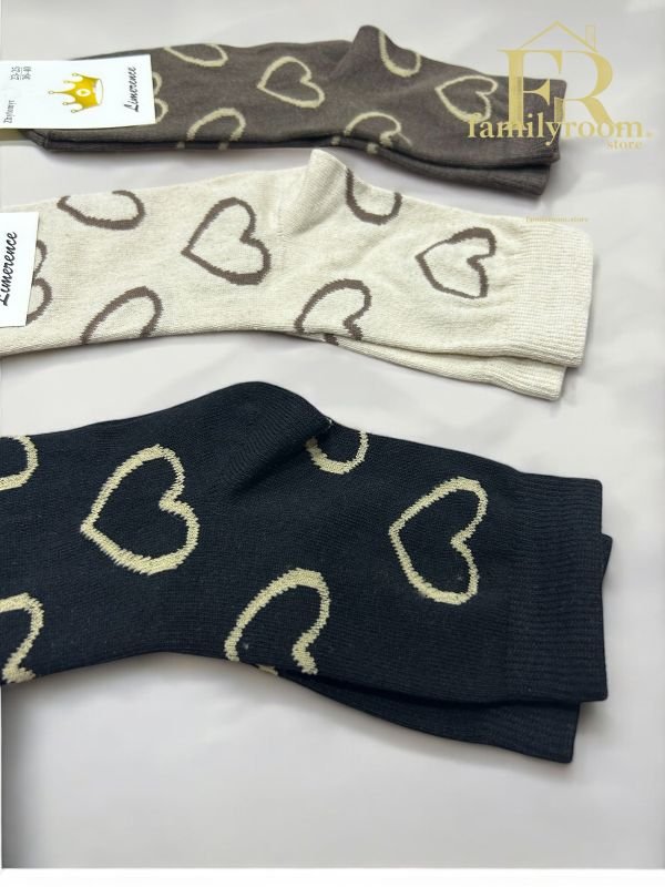 Шкарпетки демісезонні "Limerence" | • Серця • Високі • | Розмір: 36-40 