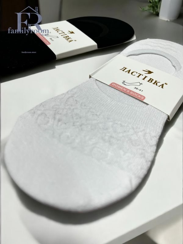 Сліди літні| • Із силіконом • Білі|Розмір: 36-41 | Арт. 740