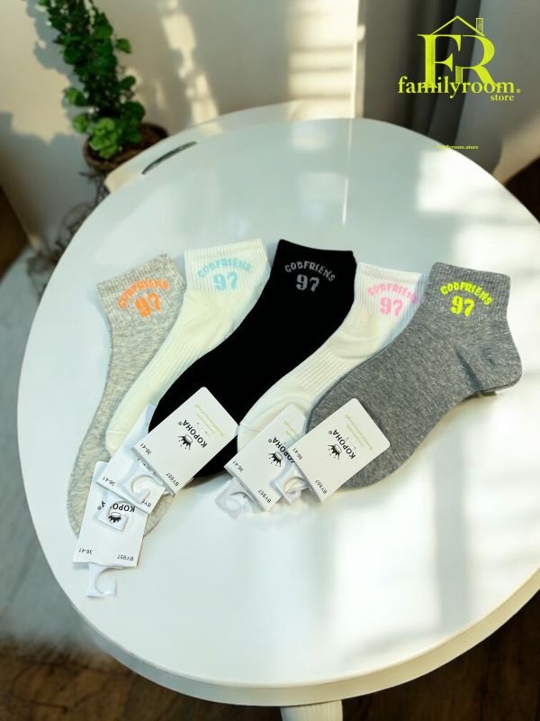 Шкарпетки демісезонні "Корона" | Неонові написи та цифри • Резинка фіксатор посередині| Розмір: 36-41