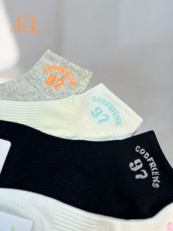 Шкарпетки демісезонні "Корона" | Неонові написи та цифри • Резинка фіксатор посередині| Розмір: 36-41