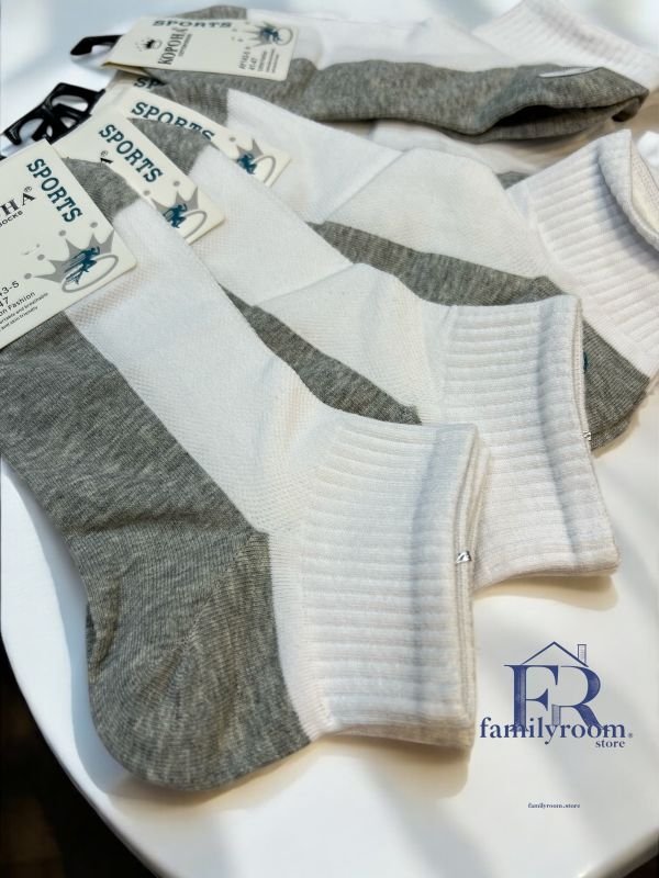 Шкарпетки літні "Корона" | • Короткі• Сітка • Сірий низ | Розмір: 41-47